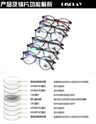 2017新款时尚潮流TR90男女通用青少年平光近视眼镜框架方形眼镜